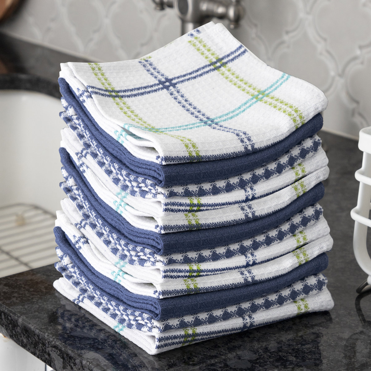 T-fal Flat Waffle Kitchen Dishcloth Set (Set of 12)